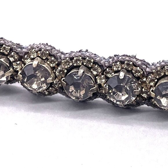 Faceted Crystal Leather Backed Headband - Picture 3 of 8